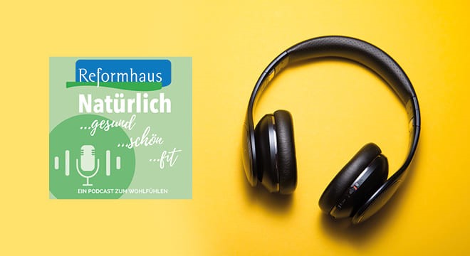 Reformhaus Podcast Cover und Kopfhörer