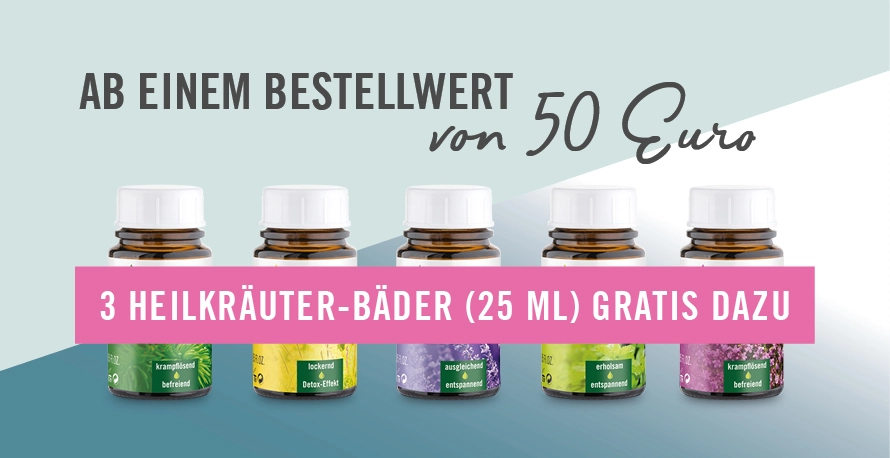 Drei ARYA LAYA  Heilkräuterbäder in Probiergröße gratis