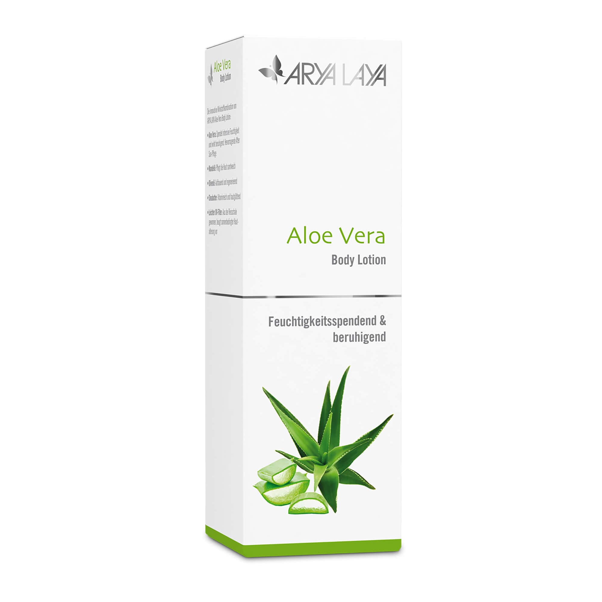 Faltschachtel mit ARYA LAYA Body Lotion Aloe Vera, 150 ml
