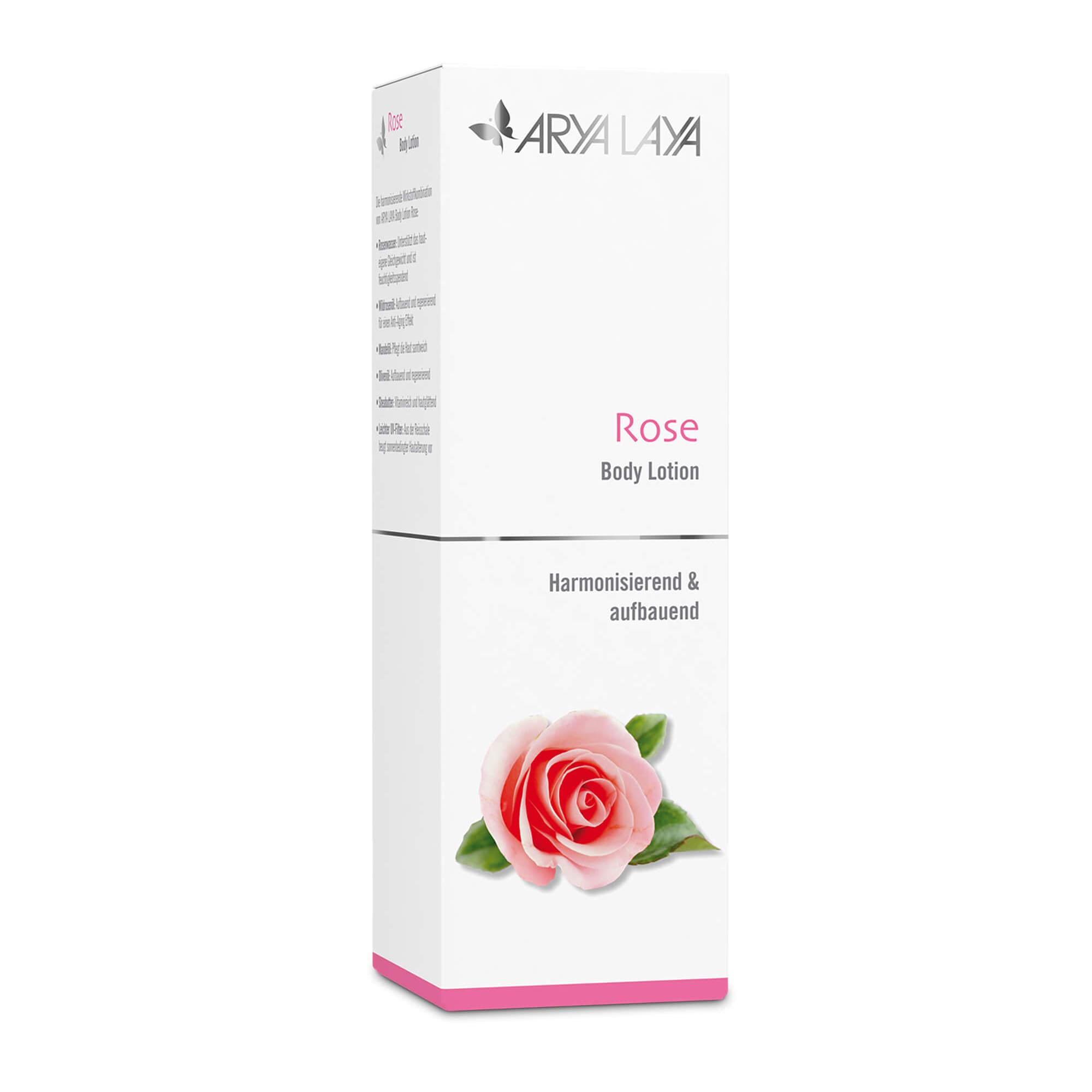 Body Lotion Rose, harmonisierend und aufbauend: spendet intensiv Feuchtigkeit für ein ebenmäßiges Hautbild, 150 ml Faltschachtel 
