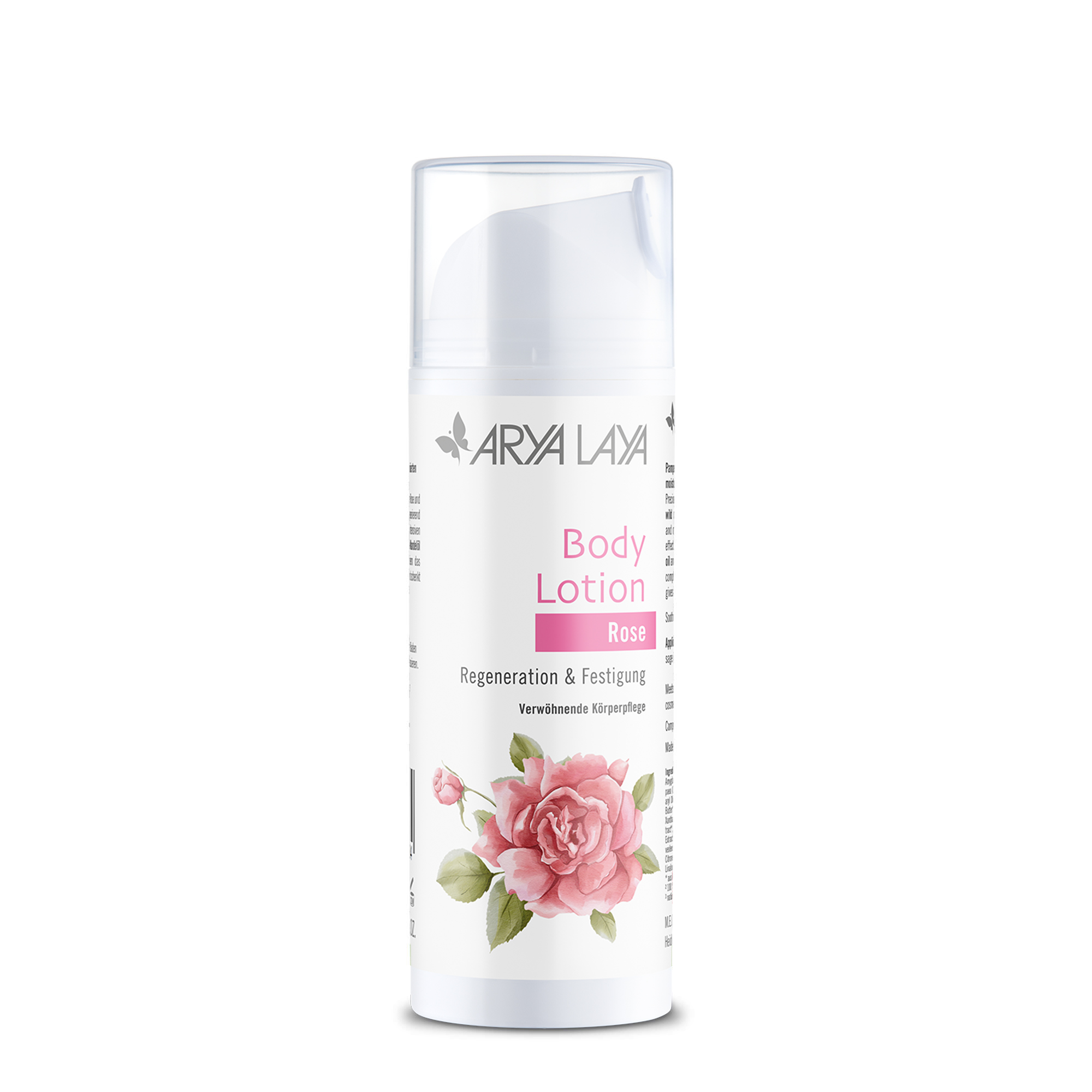 Body Lotion Rose, harmonisierend und aufbauend: spendet intensiv Feuchtigkeit für ein ebenmäßiges Hautbild, 150 ml Airless-Spender 