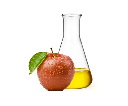 Regenzglas mit Apfel