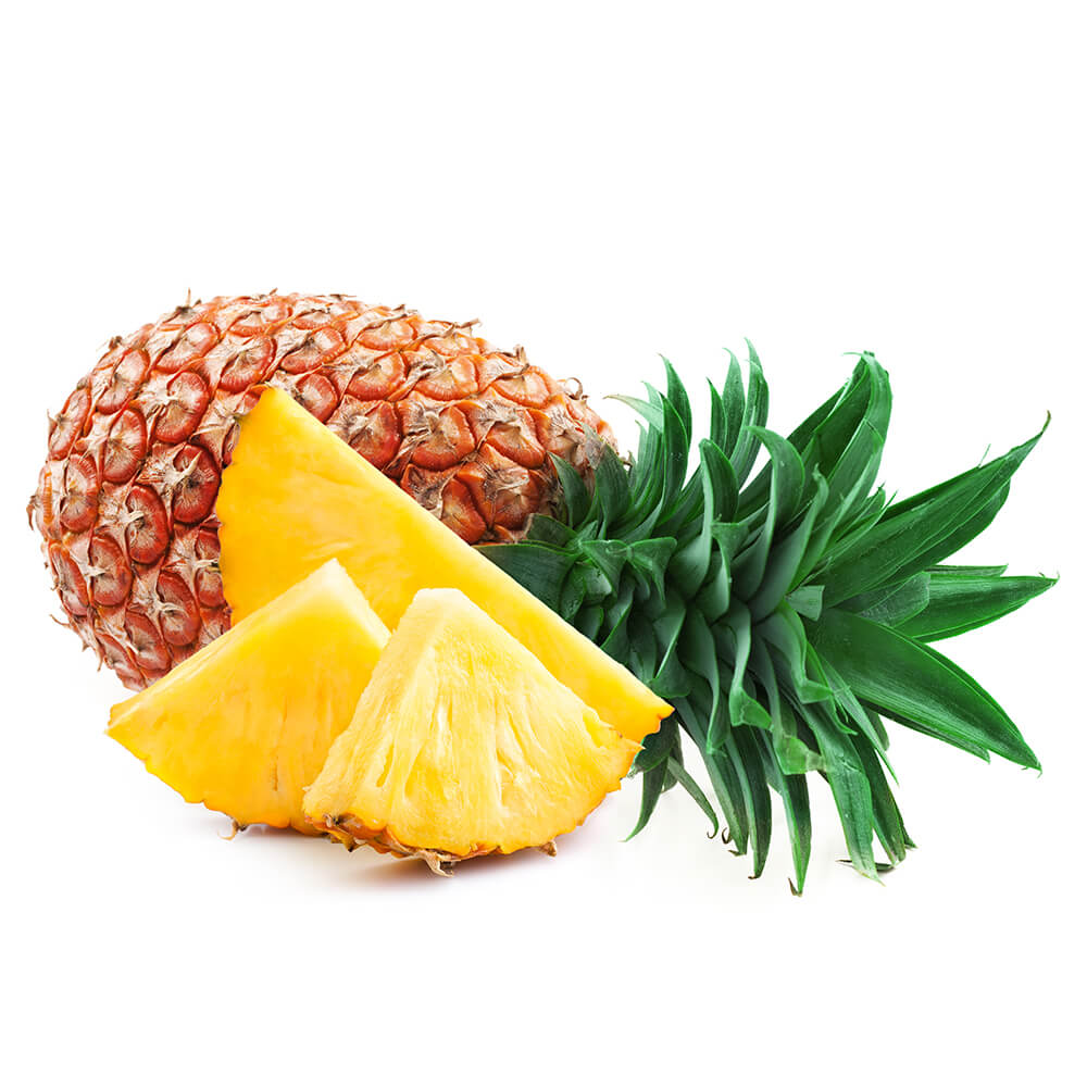 Das Ananas-Enzym Bromelain löst Hautschüppchen sanft und lassen den Teint wieder zart, rosig und klar erscheinen Das Ananas-Enzym Bromelain löst Hautschüppchen sanft und lassen den Teint wieder zart, rosig und klar erscheinen