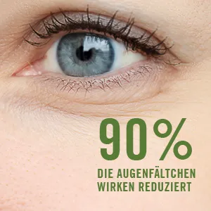 90 % sagen, dass die Augenfältchen reduziert wirken