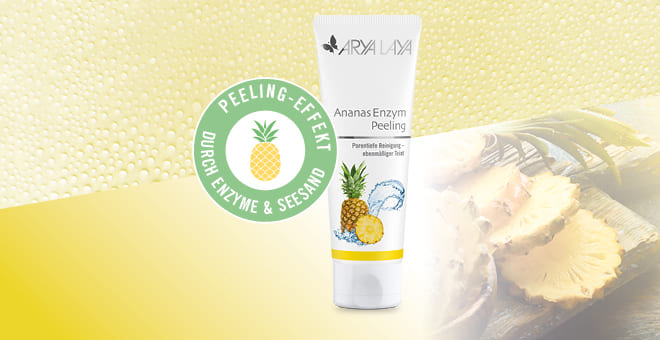 Das Ananas Enzym Peeling ist die perfekte Vorbereitung vor der Anwendung der Miracle Mask Masken